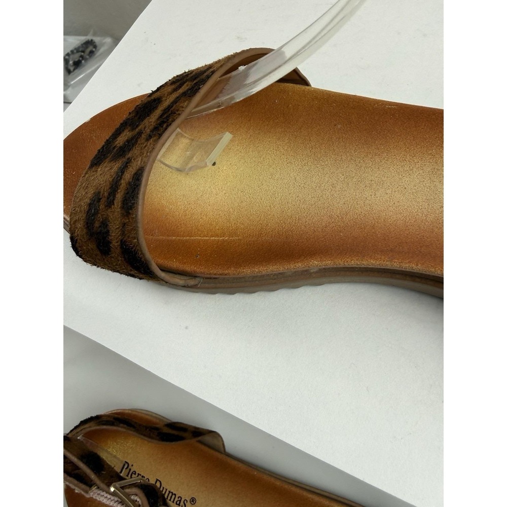 Pierre Dumas Leopard Print Faux Leather Ankle Strap Womens Boho Sandals Size 8 - Picture 8 of 12